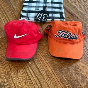 Boys Golf Hats | Red Nike Golf | Orange Titleist